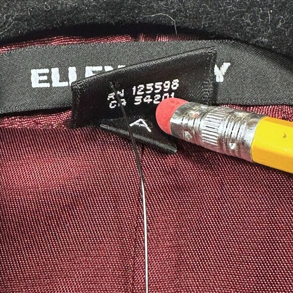 Vintage NWT Ellen Tracy Ruby Red Open Front Taffeta Blazer Womens 8 New Gorgeous - Picture 6 of 14